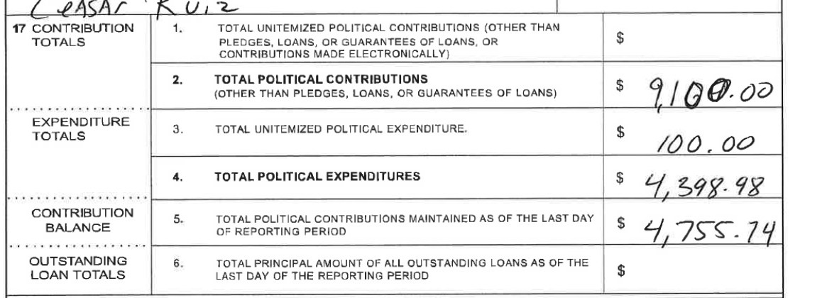 Cover sheet totals from his October 5, 2026 report